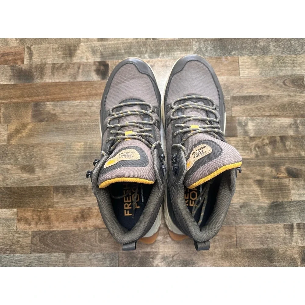 New Balance Fresh Foam X Hierro Mid GTX Grey Yellow MTHIMCBE Mens 10 2E Wide